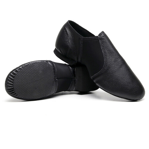 Παιδικά παπούτσια τζαζ με slip-on από PU δέρμα για κορίτσια, αγόρια, μονόχρωμα, μαλακά 1