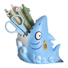 Porte-brosse à dents en résine requin pour enfants et adultes