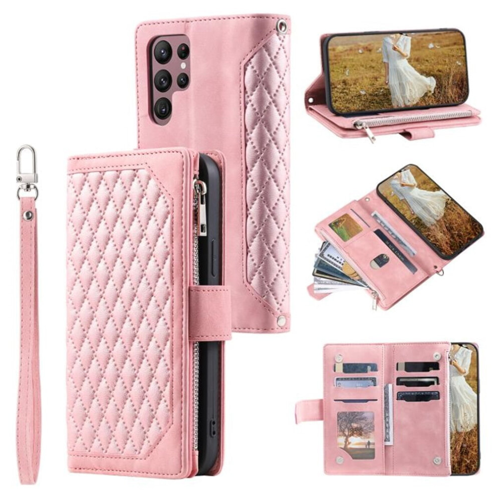 Pu Leather Flip Wallet Case For Samsung Galaxy S25 Pink 9170372600212