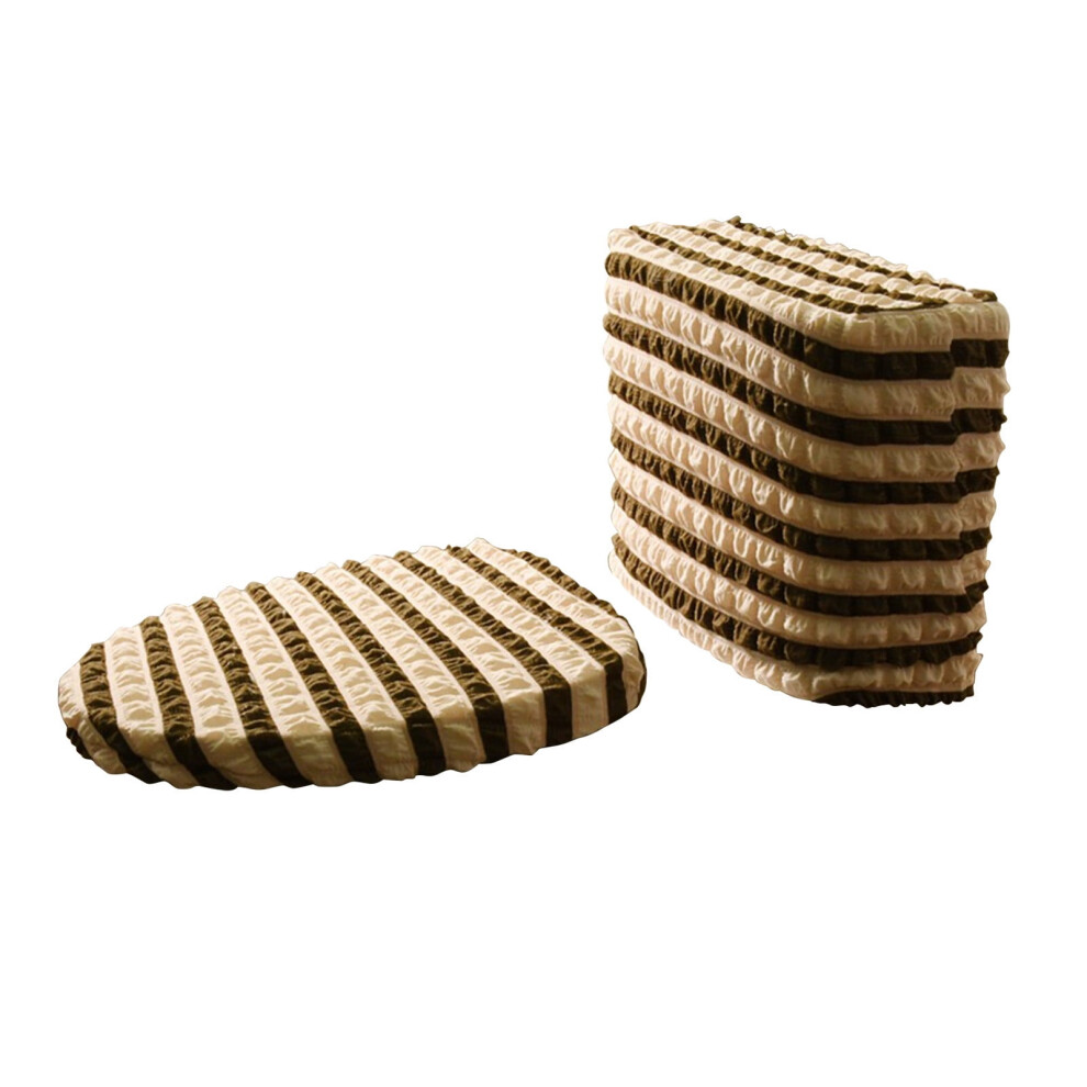 Jacquard Toilet Lid & Tank Cover With Elastic Bottom, Washable (Coffee), Compatible With Standard Toilets 9170372181926