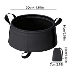 Lavabo de viaje plegable: lavabo portátil plegable para lavarse, remojar los pies y acampar (resistente al calor, ahorra espacio).