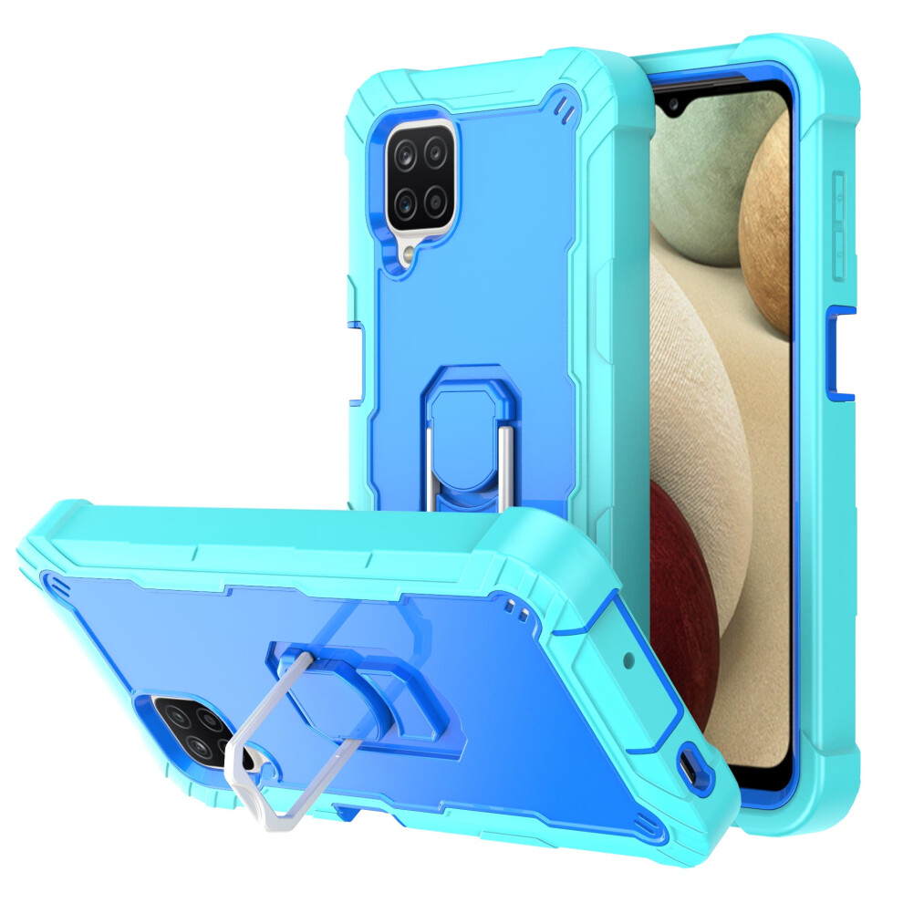 Slim Fit Rugged 3-Layer Shockproof Hybrid Kickstand Case For Samsung Galaxy A12 5G (Not For 4G), Green + Blue Â Compatible With Samsung A12 5G Blue,Green 9170372179428