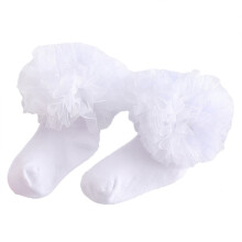 Meias com babados para meninas, meias com babados adoráveis e algodão macio e respirável, com design feminino e detalhes em renda.