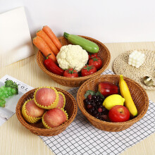 Plastic Storage Basket for Fruits, Veggies, Snacks & Candy – Imitation Vines Design, Multi-Functional Kitchen & Dining Tray