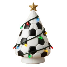 Football Christmas Tree Decor – Gold Star Tree Mashup, Desk Figurine Set, Gift for Ball Enthusiasts & Athletes