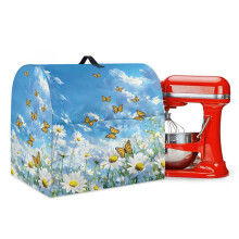 Stofhoes voor keukenmixer met vlinder- en madeliefjesdesign (6-8 liter)