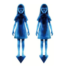 Décorations d'Halloween effrayantes : 2 piquets métalliques pour jardin, panneaux de signalisation effrayants pour pelouse, terrasse, maison
