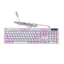 RGB Wired Gaming Keyboard with USB-C, Mechanical Keys, Mixed Lighting & Multimedia Knob – Compatible with PC/Laptop