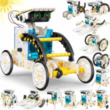 13-in-1 Solar Robot Kit for Kids 8-12 – STEM Educational DIY Robotics Set, Compatible with Solar Power