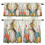 Easter Rabbit Kitchen Curtains and Valance Set Beige 1