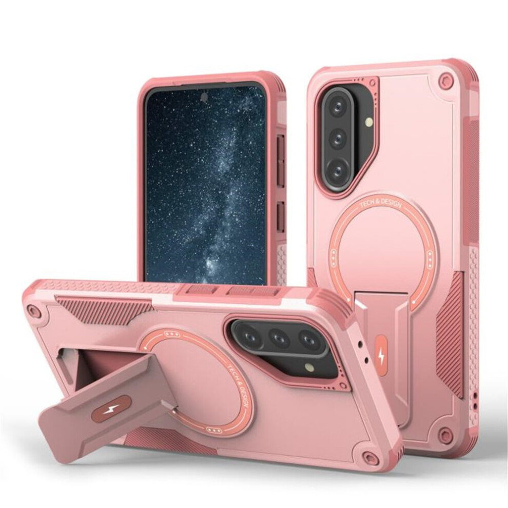 Magsafe-Compatible Case For Samsung Galaxy A56 5G, 6.7", Military-Grade Shockproof Tpu With Built-In Stand Pink 9165521680559