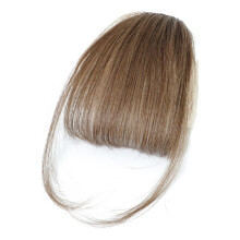 Clip in Bangs Human Hair Thin Air Bangs Extension with Temples 1 Clip One Piece Clip on Bangs Hair Pieces Soft Remy Hair For Women Girls