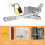 2Sets Silver Metal Gate Lock with Automatic Latch for Fence Door 5
