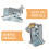 2Sets Silver Metal Gate Lock with Automatic Latch for Fence Door 7