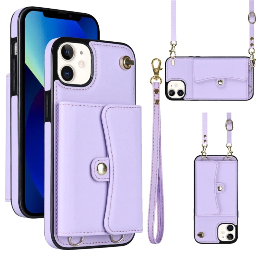 Rfid-Blocking Flip Wallet Case For Iphone 12 Purple 9165521195886