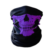 Ademend gezichtsmasker met doodskopmotief, naadloze hoofdband of sjaal