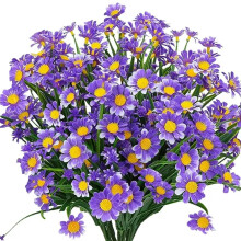 Fleurs artificielles pour jardinières d'extérieur, fleurs artificielles réalistes, faciles d'entretien, matériaux de haute qualité.