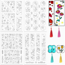 Water Soluble Embroidery Patterns (4 Sheets, 55 Floral Designs) – Wash-Away Stabilizer for Hand Sewing, Compatible with All Hand Embroidery