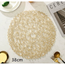 4 pcs (mats only) round table mats ins coasters pot mats bowl mats household paper straw woven western food mats dining table insulation mats