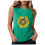 Women's Casual Loose Graphic Tank Top Green XL 1