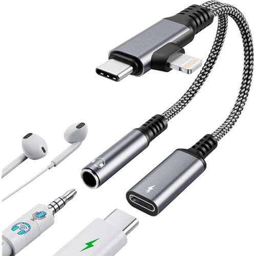 Σταθερό σήμα USB C σε προσαρμογέα ήχου 3,5 mm, ανθεκτικό υλικό με μεταλλικές