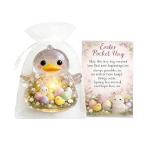 Easter Pocket Hug Token, Small "Hug in Your Pocket" Gift Card with Cute Message, for Easter Basket Stuffers & Encouragement Gifts F 1PC