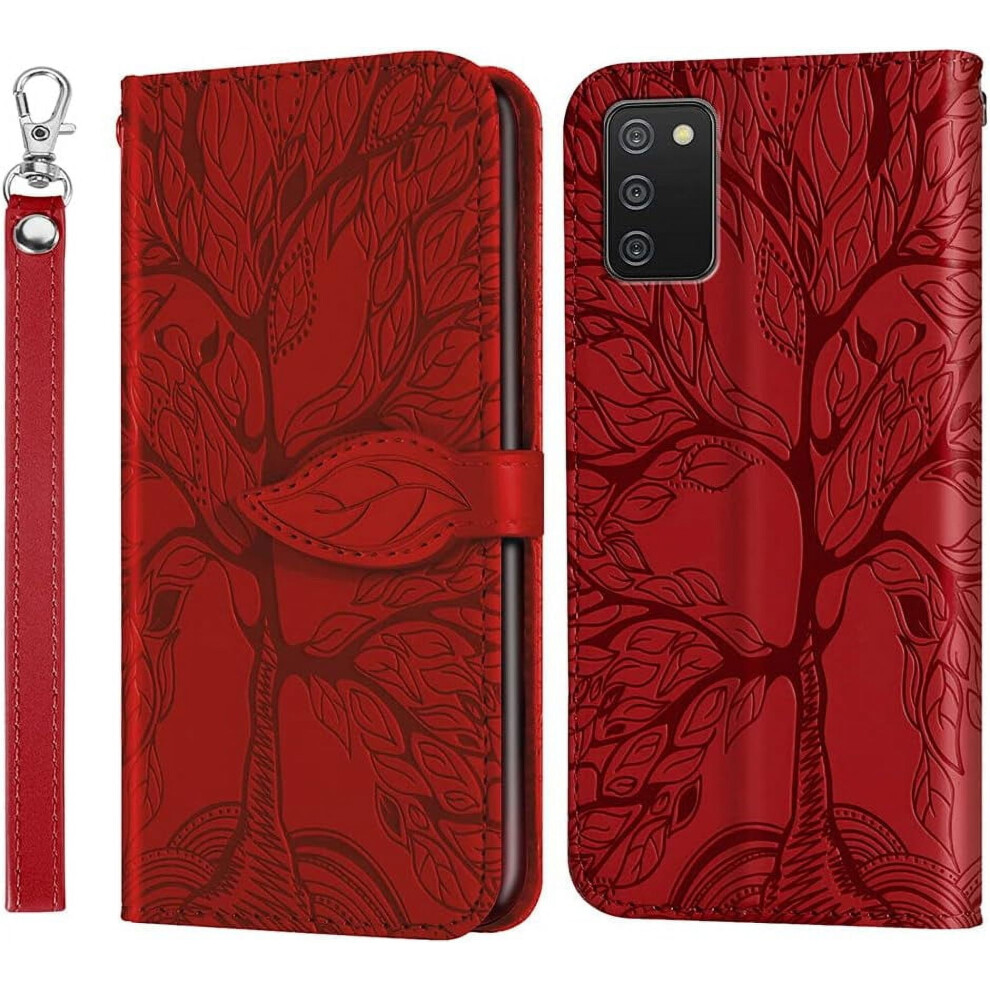 Compatible With Samsung Galaxy A03s Wallet Case Â Leather Flip Case With Card Holder, Magnetic Kickstand, Wrist Strap & Shockproof Protection Â 9405492306462