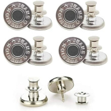 2pcs No Sew Jean Pins for Pants, Instant Replacement Buttons for Jeans without Tools - Reusable and Adjustable Pant Buttons
