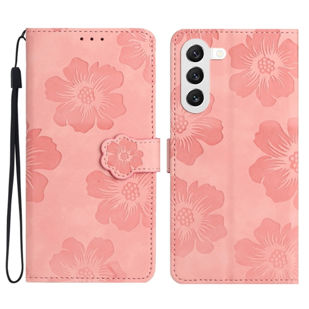 Leather Flip Wallet Case For Compatible With Samsung Galaxy S23+ 5G Â Flower Embossed, 3-Card Holder, Magnetic Closure, Detachable Wrist Strap, 9152228571983