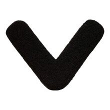 Schwarze Buchstabenkissen, weiche Initialen-Dekokissen AZ