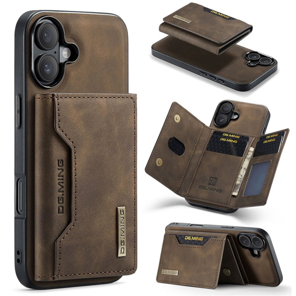 Dg.ming 2-In-1 Detachable Wallet Case With 8-Card Holder, Leather Slim Cover Compatible With Iphone 16 (6.1") 9165521685547