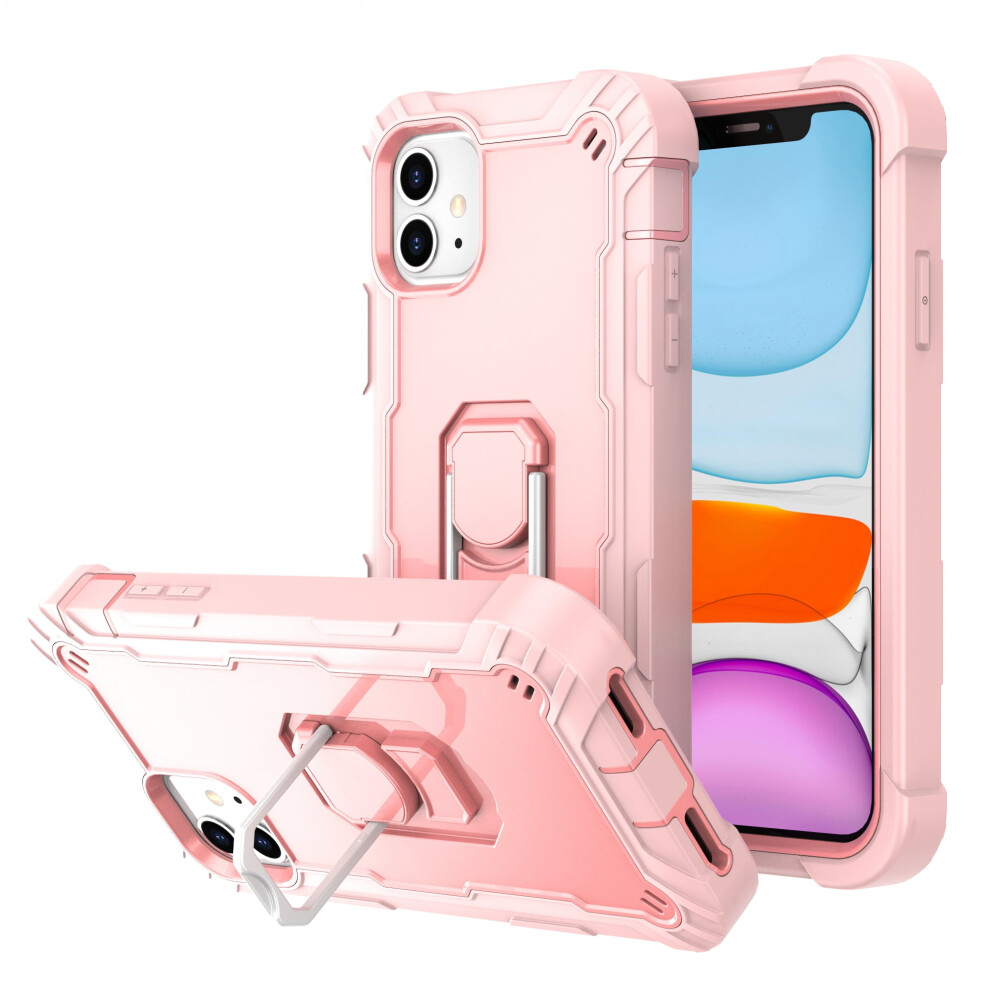 Iphone 11 Case 6.1" (2019) Â Rugged 3-In-1 Shockproof Drop Protection With Ring Holder & Stand, Compatible With Iphone 11 9165521685349