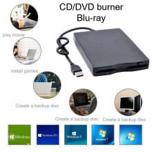 3.5" USB External Floppy Disk Drive Portable 1.44 USB Drive Plug and Play for PC 10 7 8