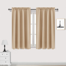 Blackout Curtains Beige 2 Panels 42x84 Inch