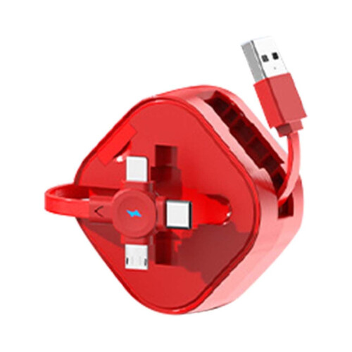Τηλεσκοπικό καλώδιο USB 5A Super Fast 3 σε 1 με νυχτερινό φως, συμβατό με συσκευές iPhone και