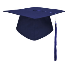 Unisex-Absolventenhut mit verstellbarer Quaste, professioneller Zeremonienhut, 25 x 25 cm, Polyester, akademische Insignien, Abschlussaccessoire