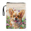 Bolsa vintage de poliéster lavável com bolso de 29 x 22 cm (11,4 x 8,66 polegadas). 1