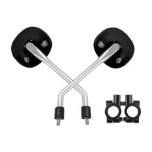 Mountain Bike Mirror Set Side Mirrors Waterproof Drop Resistant Back Mirror Round Mirrors for Bike Modification Black