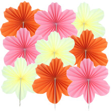 Decorațiuni reutilizabile pentru sărbători sustenabile, evantai de hârtie pentru fundal floral cu petale de hârtie durabile și stratificare