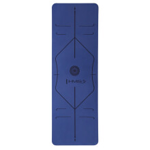 Yogamatte TPE, mørkeblå, sklisikker, 10 mm tykk