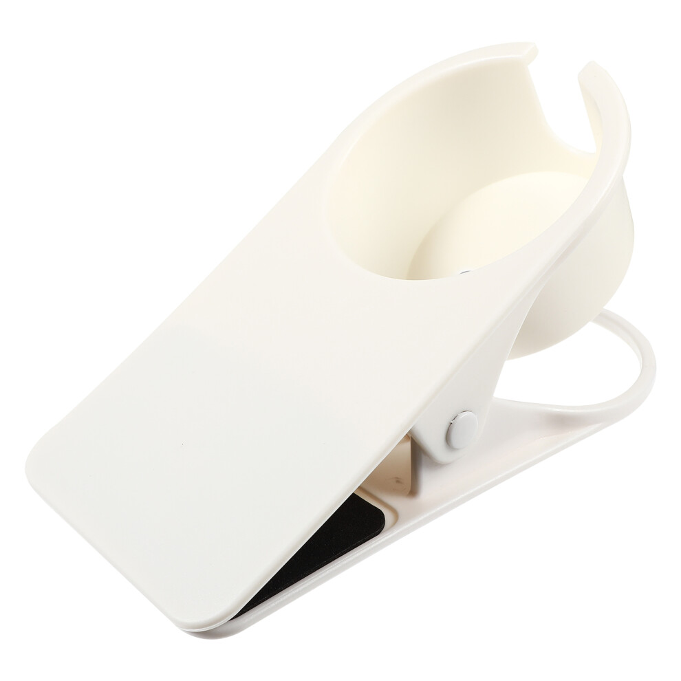 3Pcs Beverage Holder Clip Desk Side Cup Clamp For Office Car White 3711318811697