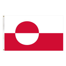 Groenlandse vlag, dubbelzijdig, 2x3 voet (60x90 cm), banner voor binnen en buiten