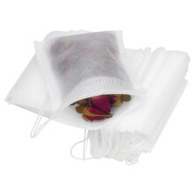 Bolsas de filtro de té con cierre de cordón para té de hojas sueltas, bolsas de té desechables vacías con material inodoro apto para uso