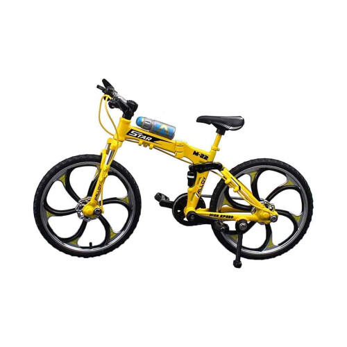 DIY Assembly Mini Alloy Bicycle Model, Adjustable Stand Support with Handlebar Turns Left Right Functionality, Interactive Toy for Children Aged