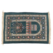 Alfombra de oración islámica para hombres y mujeres, lujosa y cómoda Sajadah en suave chenilla, construcción gruesa y duradera, tejido cálido y