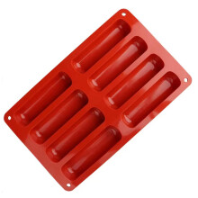 Moule à pâtisserie en silicone facile à utiliser pour gâteaux longs en forme de bande, antiadhésif et flexible, idéal pour éclairs, cake pops