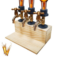 Convenient Dispenser for Home and Party Use, Easy to Use Whiskey Liquor Dispenser with Solid Wood Base, Handmade Liquor Dispenser with Brass Tap,