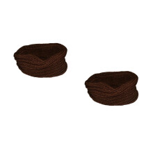 2Pcs Coffee Warm Thick Knitted Scarf Winter Neck Warmer for Men Women