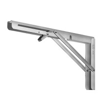 Support pliable pour meubles à monter soi-même, supports d'étagère pliables avec structure robuste, étagère murale en acier inoxydable pour