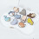 Cartoon zeedier broche van legering, 1 stuk 5